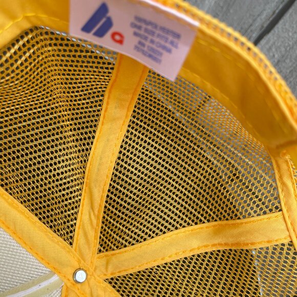 Goofy Foot Surf School Maui Hawaii Yellow Mesh Trucker hat. - Picture 9 of 9